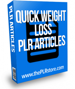 quick weight loss plr articles