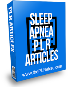Sleep Apnea PLR Articles
