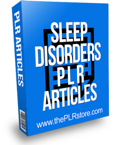 Sleep Disorders PLR Articles