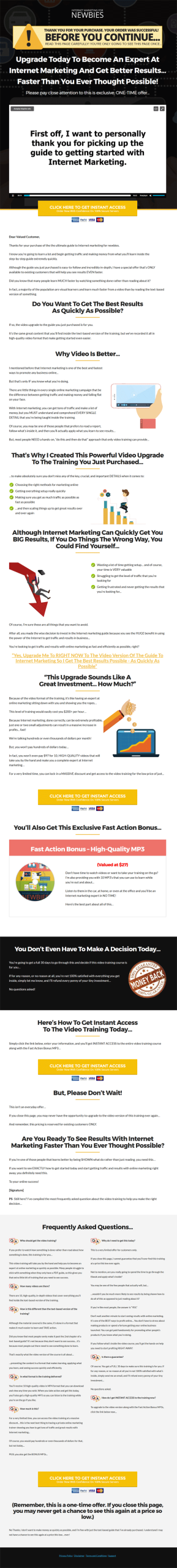 internet marketing for newbies ebook and videos