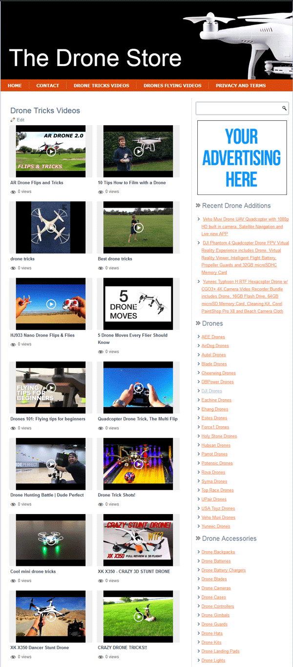 Drones PLR Amazon Store Website with Private Label Rights