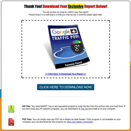 Google Plus Traffic Report Lead Generation Package | The PLR Store