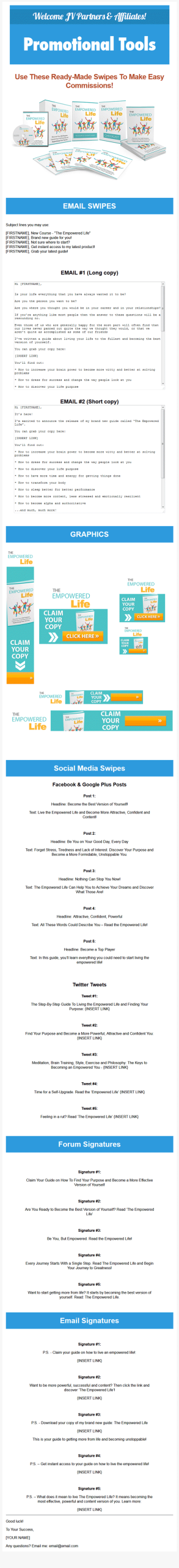 empowered life ebook and videos