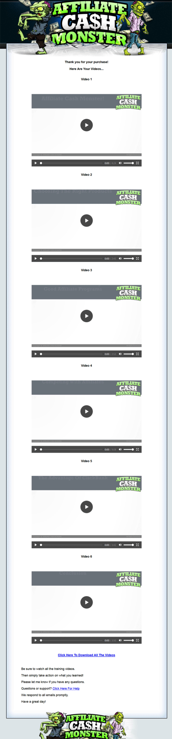 affiliate marketing cash monster plr videos ready to sell