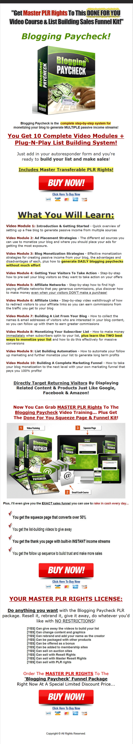 Blogging Paycheck PLR Videos with Private Label Rights - Image 2