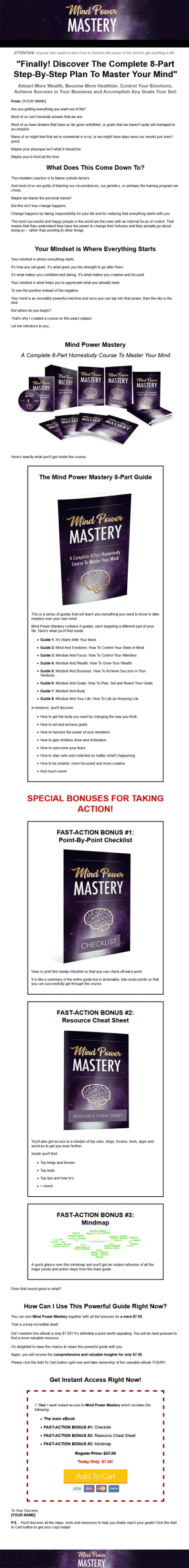 mind power mastery ebook and videos