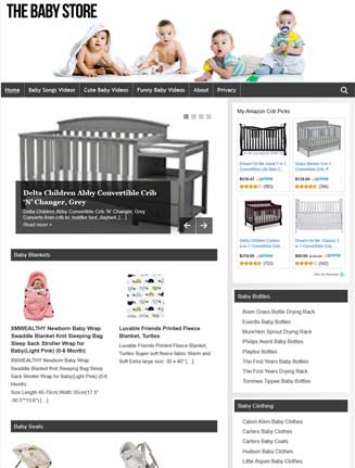 Baby PLR Amazon Store Website