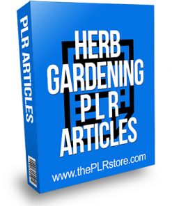 Herb Gardening PLR Articles