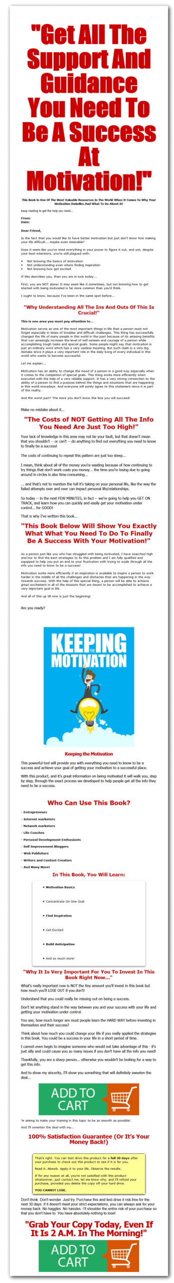 keeping the motivation ebook