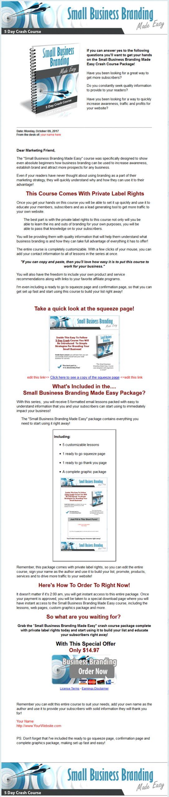 Small Business Branding PLR Autoresponder Messages - Image 4