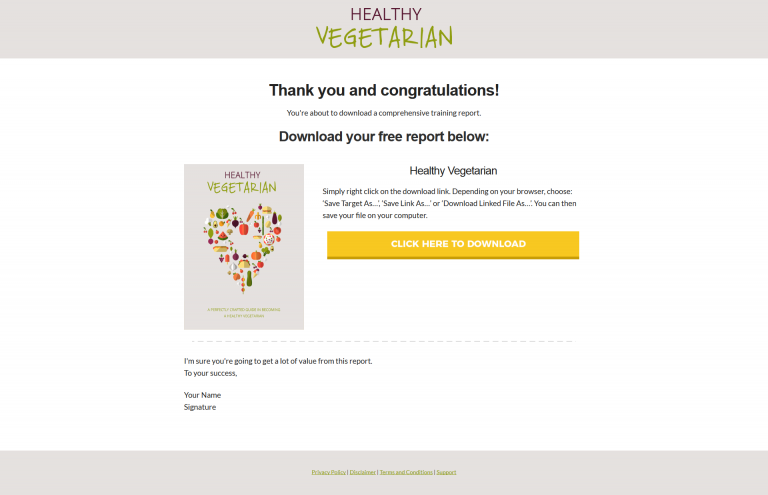 healthy vegetarian plr ebook
