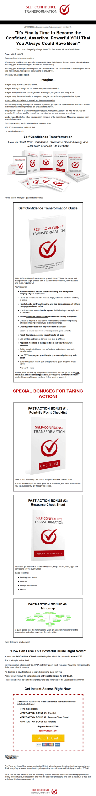 Self Confidence Transformation Ebook and Videos MRR Package - Image 2