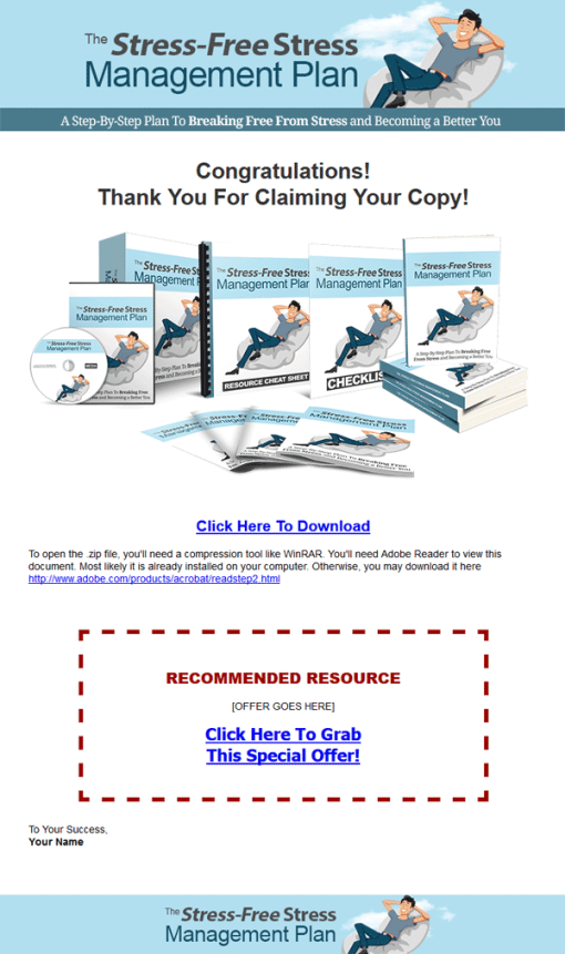 Stress Management Plan Ebook and Videos MRR | The PLR Store