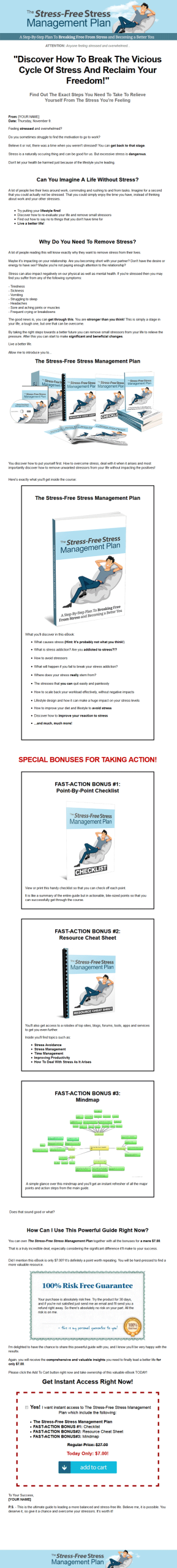 stress management plan ebook and videos