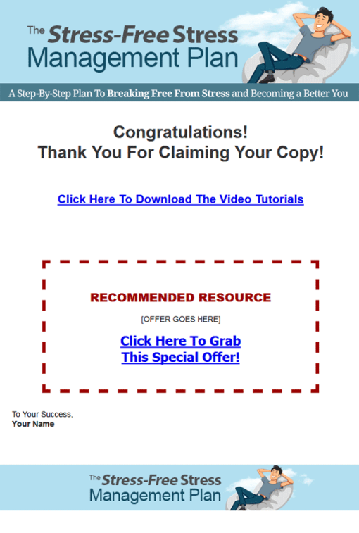 Stress Management Plan Ebook and Videos MRR | The PLR Store