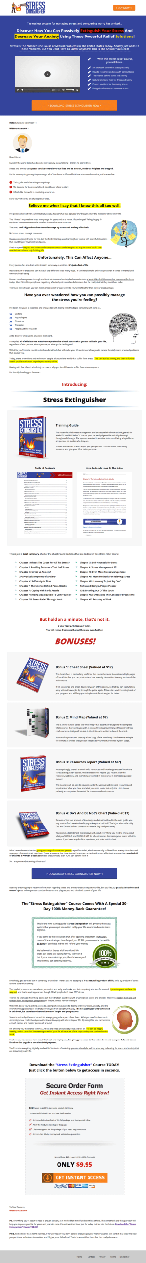 stress relief ebook and videos