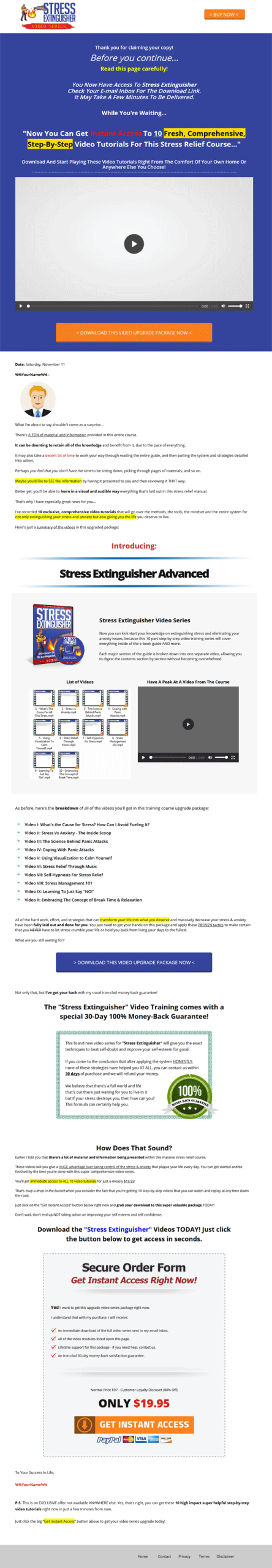 stress relief ebook and videos