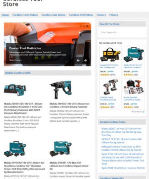 cordless tools plr website amazon store