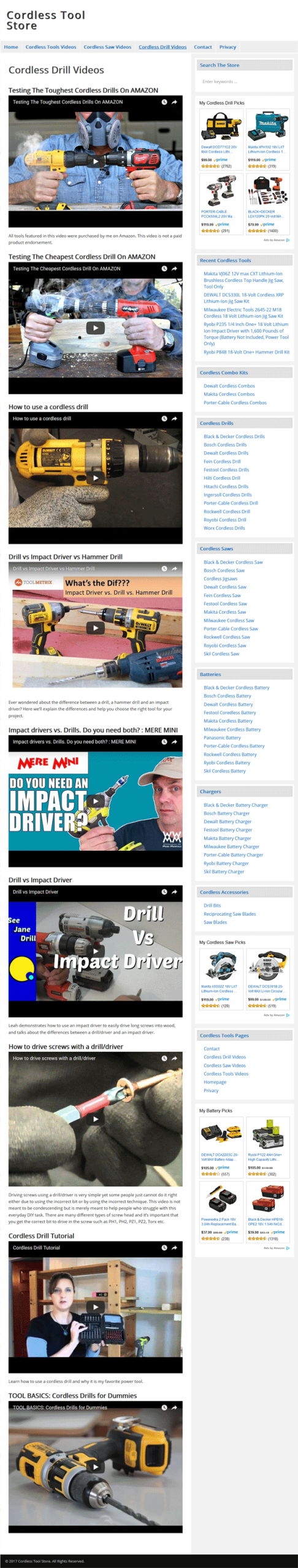Cordless Tools PLR Website Amazon Store - Image 6