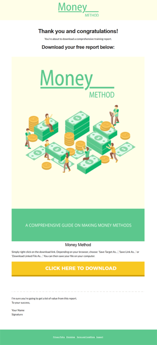 Money Methods PLR Report | The PLR Store