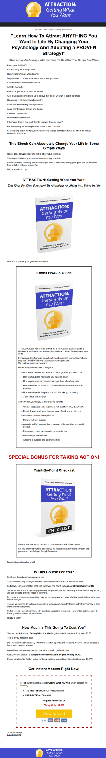 law of attraction ebook mrr