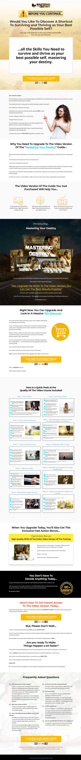 master your destiny ebook and videos