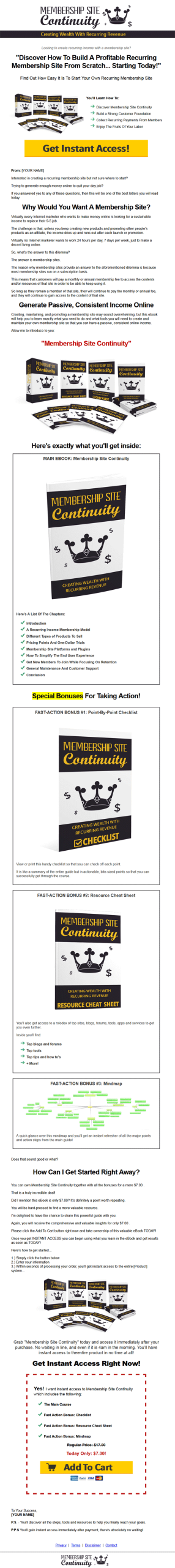 membership site continuity lead generation mrr