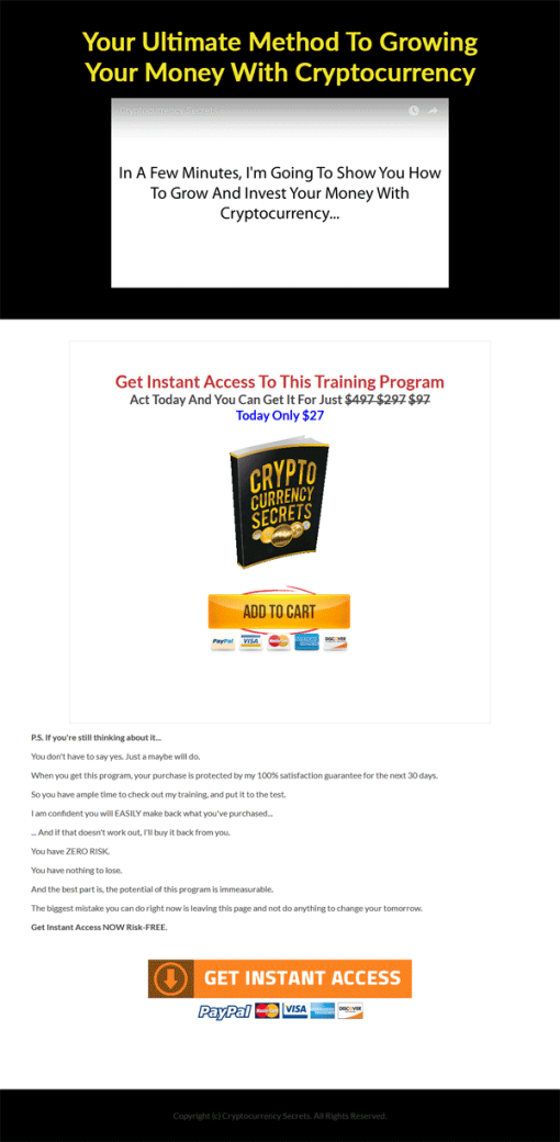 Cryptocurrency Secrets Ebook and Videos MRR | The PLR Store