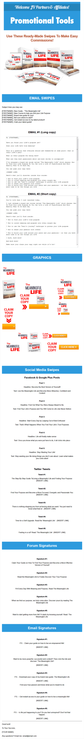 Meaningful Life Ebook and Videos MRR