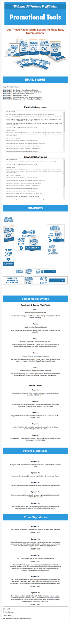online business blueprint ebook and videos mrr