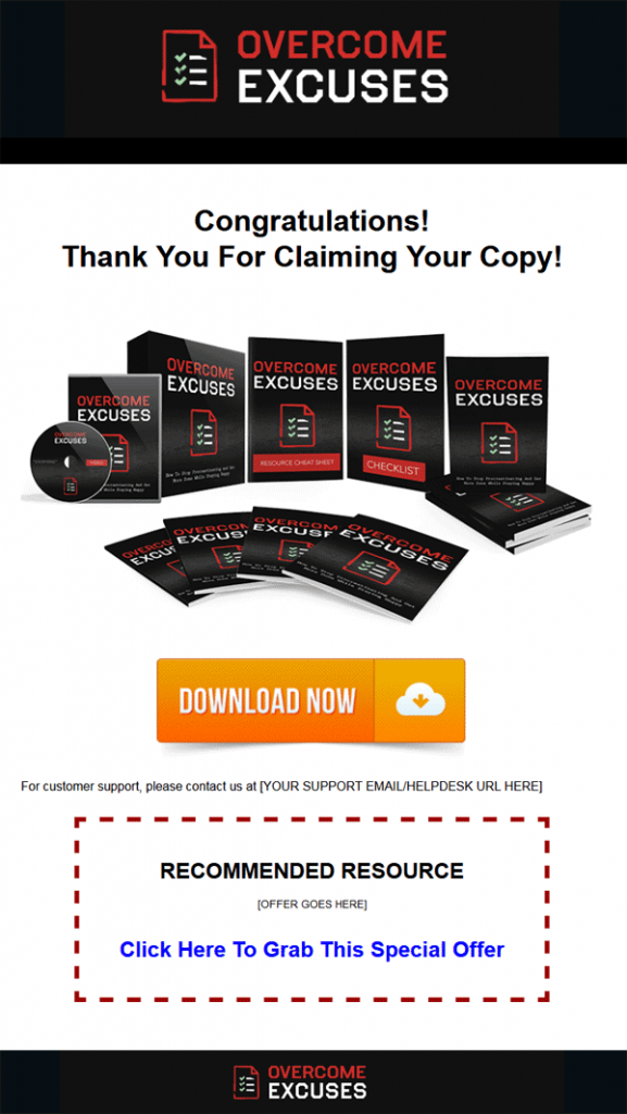 overcome excuses ebook and videos mrr