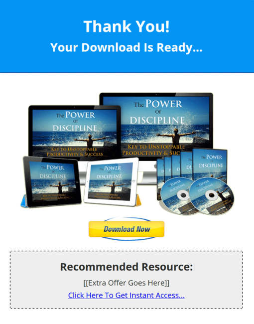 Power of Discipline Ebook and Videos with Master Resale Rights | The ...
