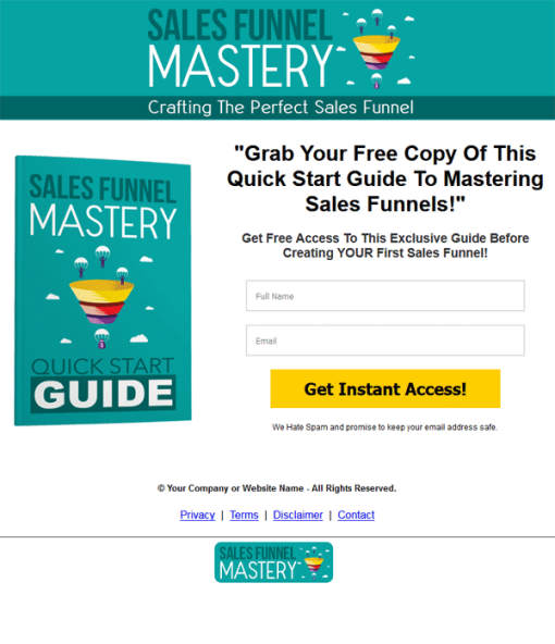 Sales Funnel Mastery Lead Generation Package MRR | The PLR Store
