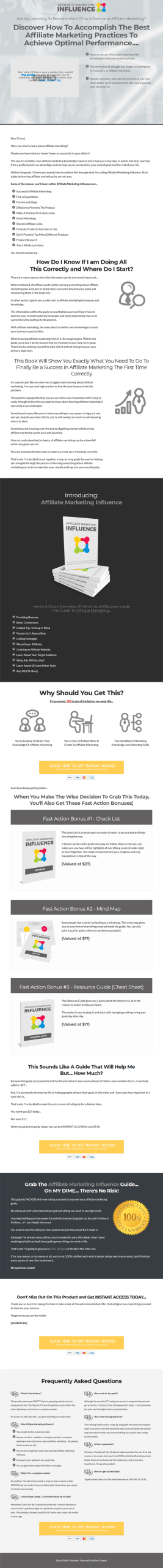Affiliate Marketing Influence Ebook with MRR