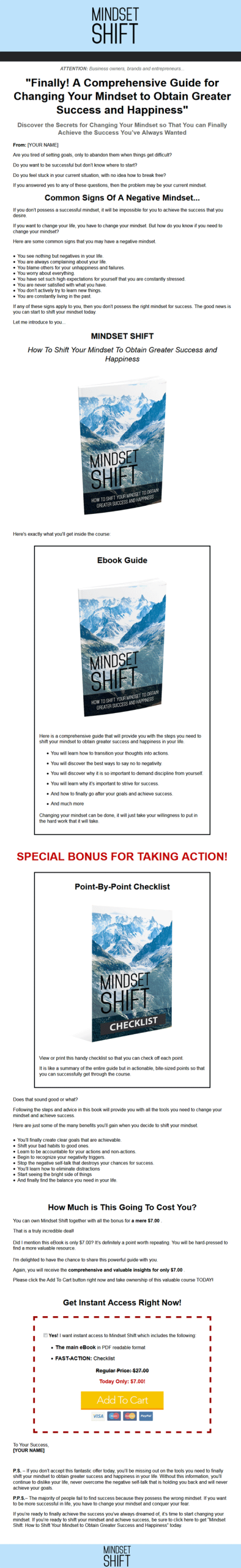 Mindset Shift Ebook with Master Resale Rights - Image 2