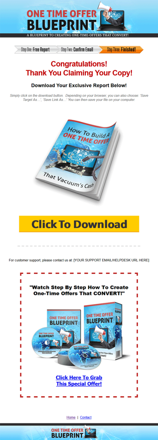 One Time Offer Blueprint Lead Generation MRR | The PLR Store