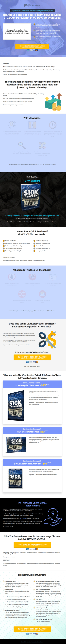 10k Blueprint Ebook and Videos MRR
