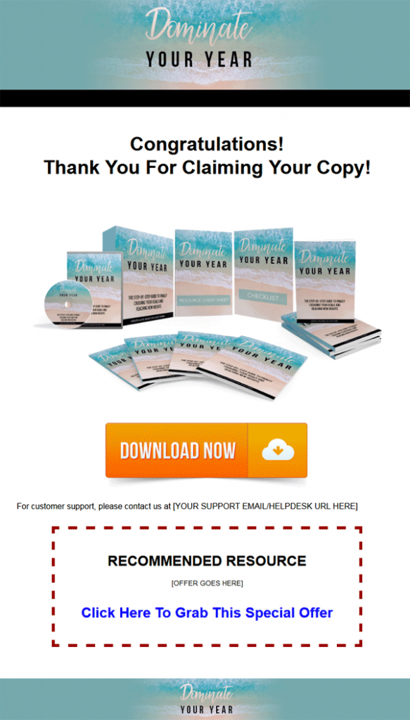 Dominate Your Year Ebook and Videos MRR