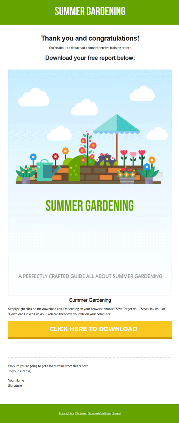 Summer Gardening PLR Report