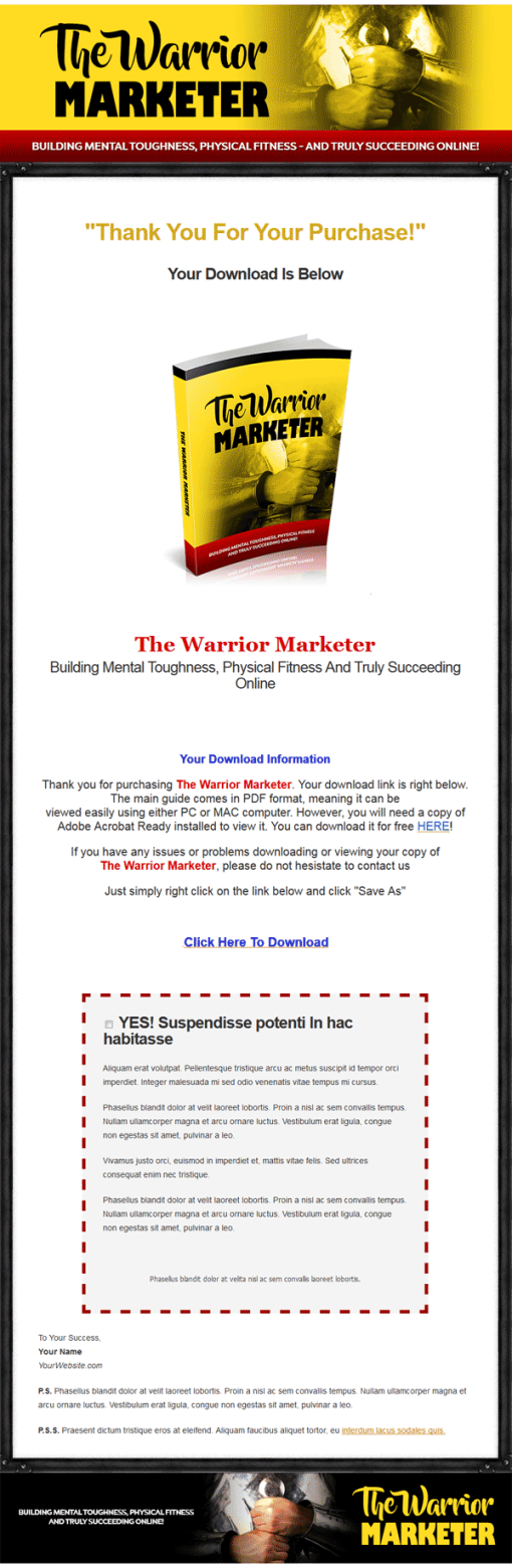 The Warrior Marketer Ebook and Lead Generation Package MRR | The PLR Store