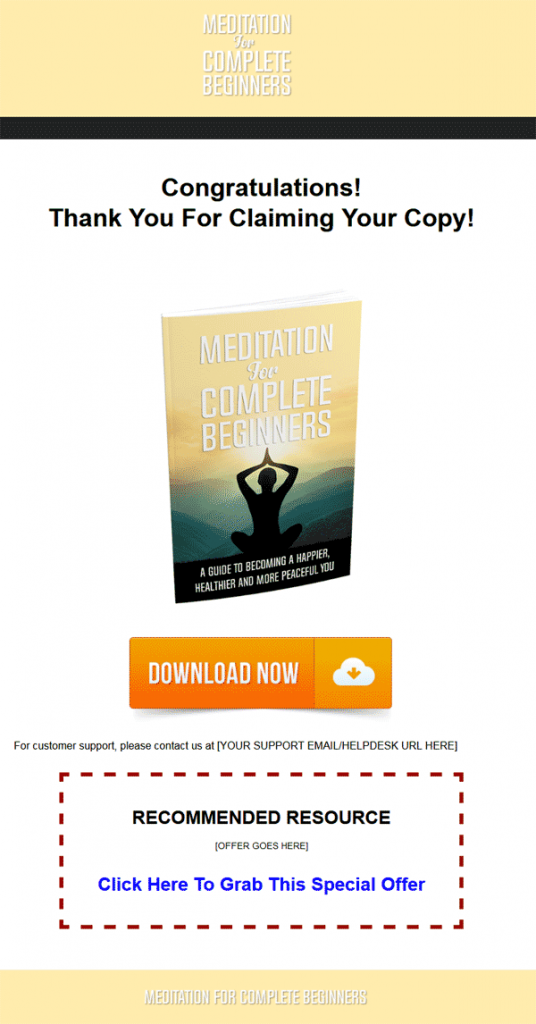 Meditation For Beginners Ebook MRR