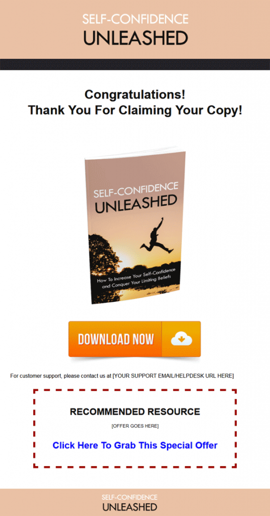 Self Confidence Unleashed Ebook MRR