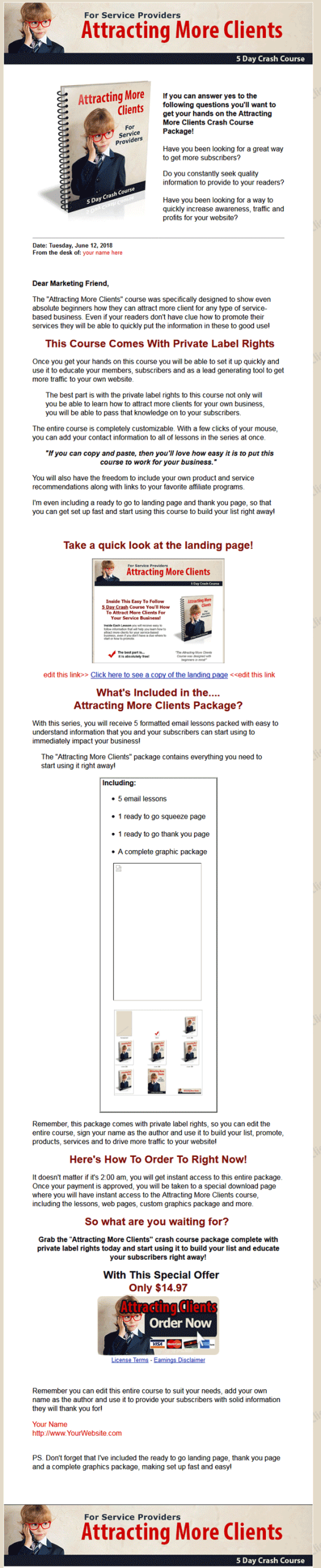 Attract More Clients PLR Autoresponder Messages - Image 4