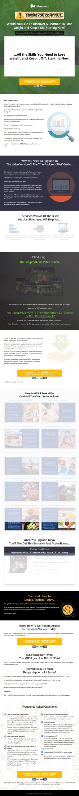 Foolproof Diet Plan Ebook And Videos MRR