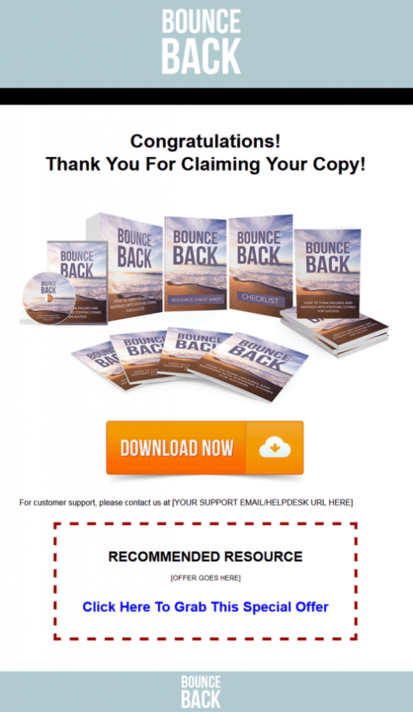 Bounce Back Ebook Package with Master Resale Rights