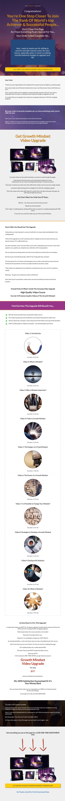The Growth Mindset Ebook and Videos with Master Resale Rights