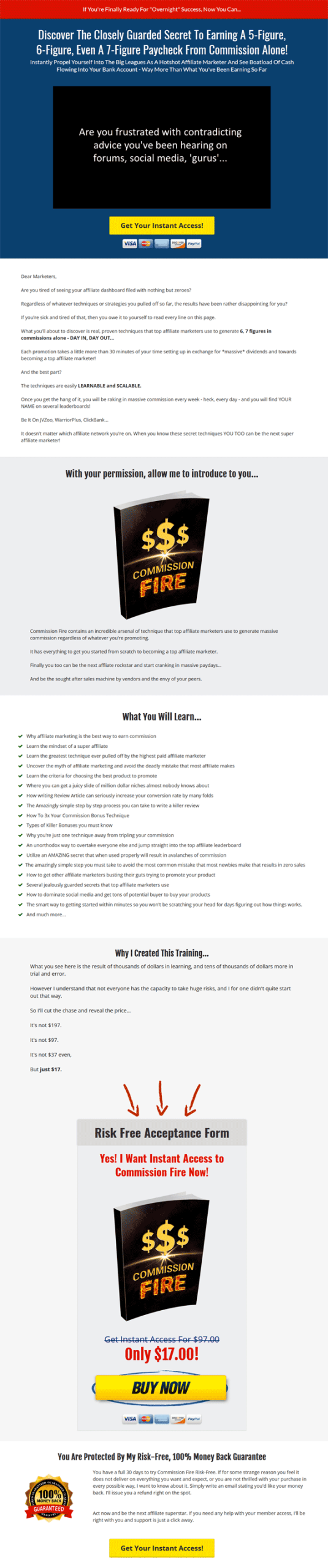 Affiliate Commission Fire Ebook and Videos MRR
