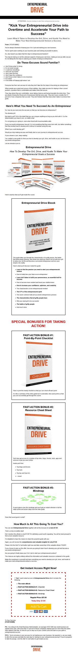Entrepreneurial Drive Ebook and Videos MRR - Image 2