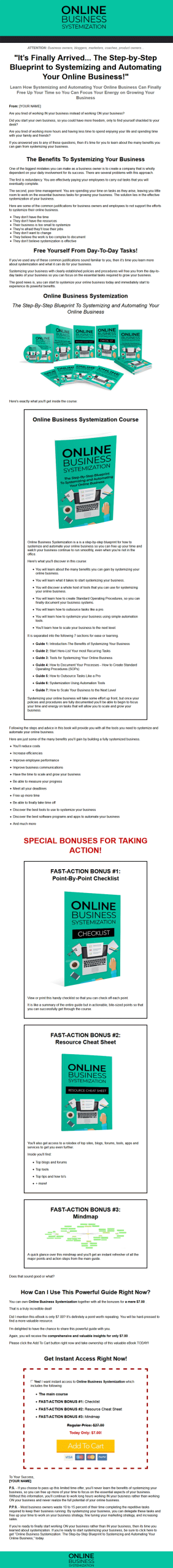 Online Business Systems Ebook and Videos MRR