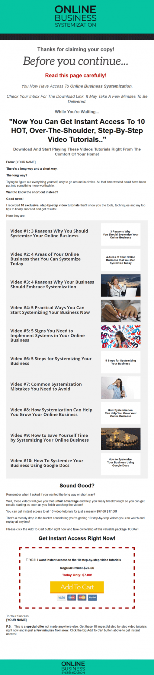 Online Business Systems Ebook and Videos MRR